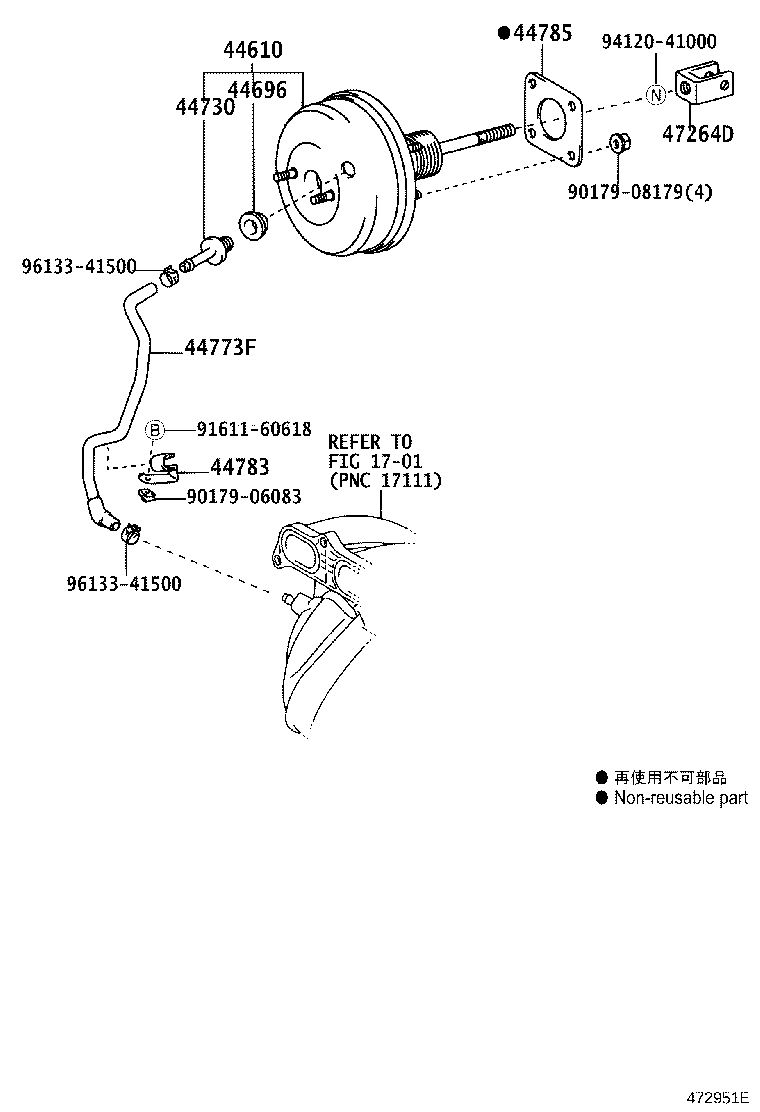 44773-58020 HOSE, UNION TO CHECK VALVE product image
