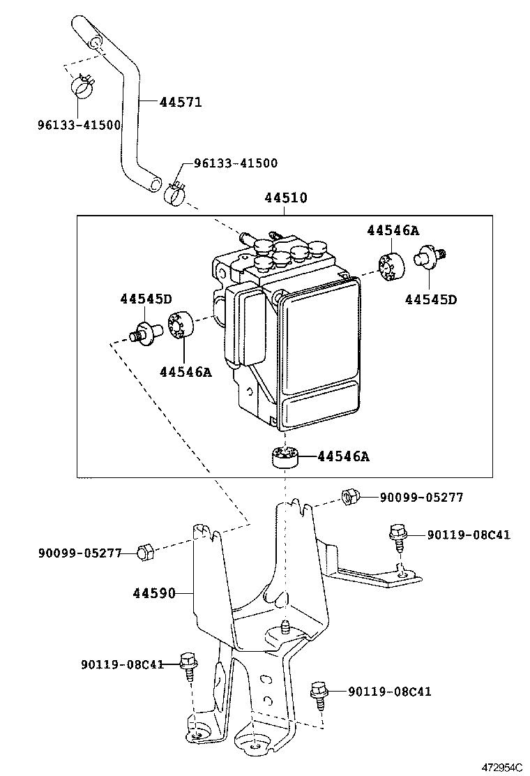 47311-58010 TUBE, FRONT BRAKE, NO.1 product image