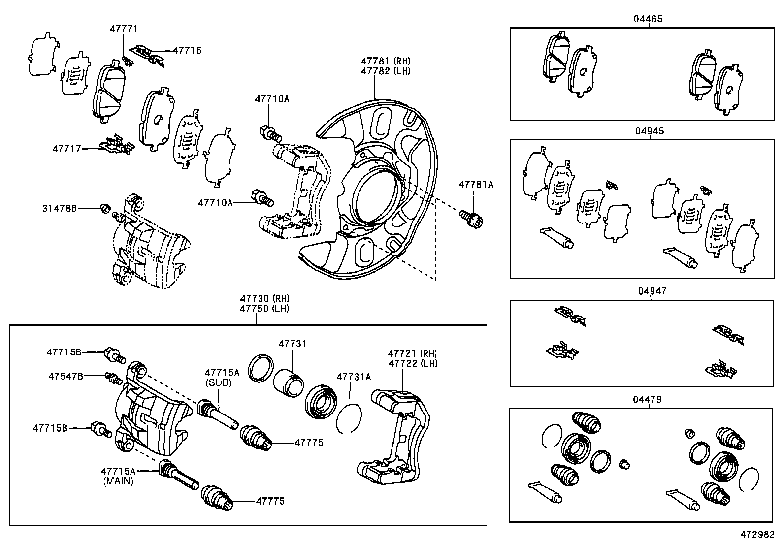 47717-02051 PLATE, PAD SUPPORT, NO.1(FOR FRONT DISC BRAKE) product image