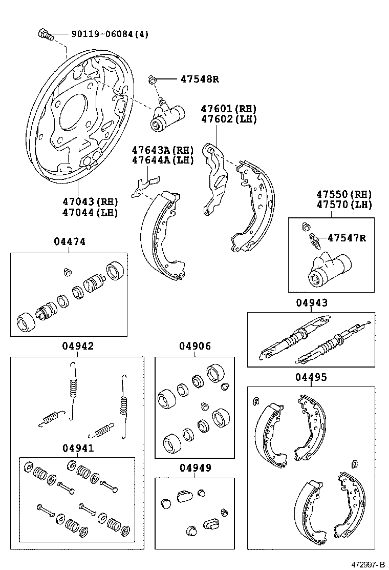 47550-01040 CYLINDER ASSY, REAR WHEEL BRAKE(FOR RH, FRONT OR UPPER) product image