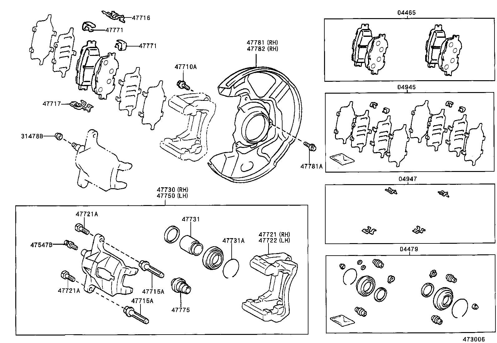 04465-32210 PAD KIT, DISC BRAKE, FRONT product image