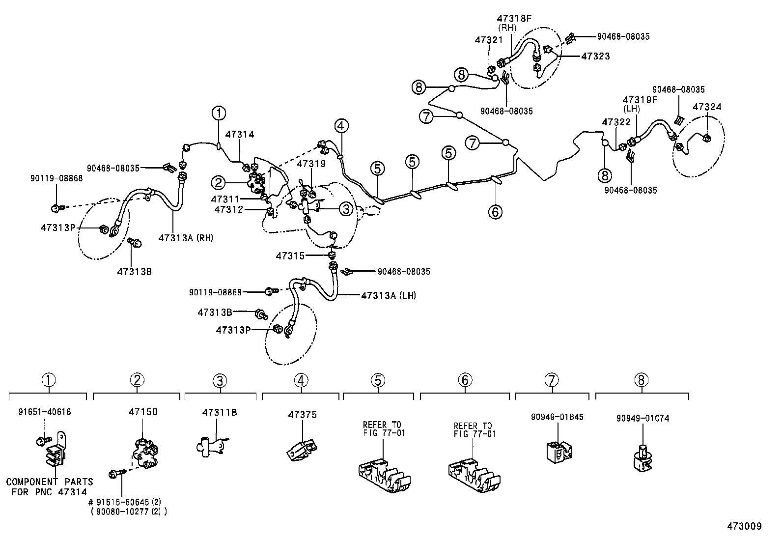 44545-0C050 HOLDER, BRAKE ACTUATOR BOLT product image