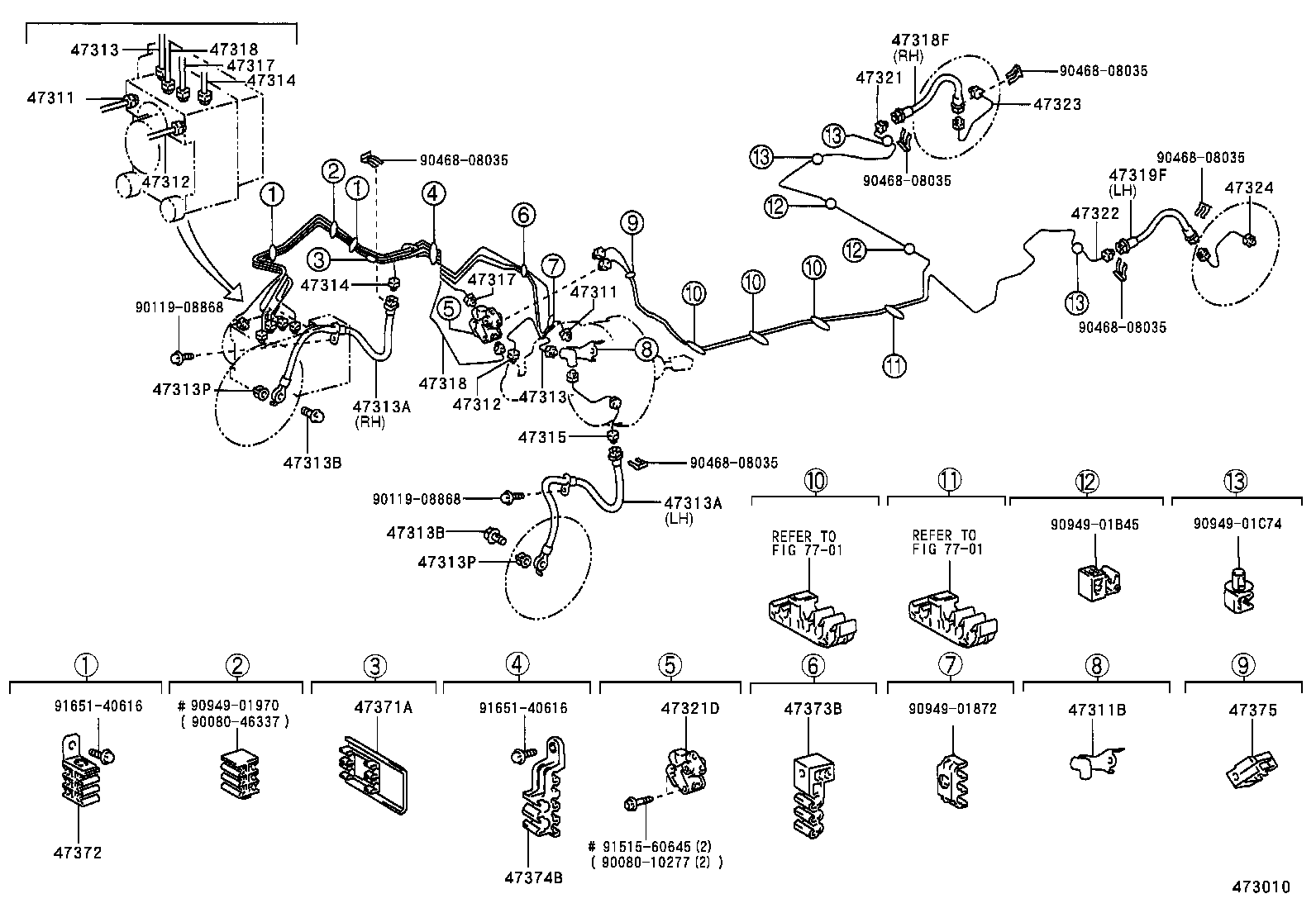 44545-0C050 HOLDER, BRAKE ACTUATOR BOLT product image