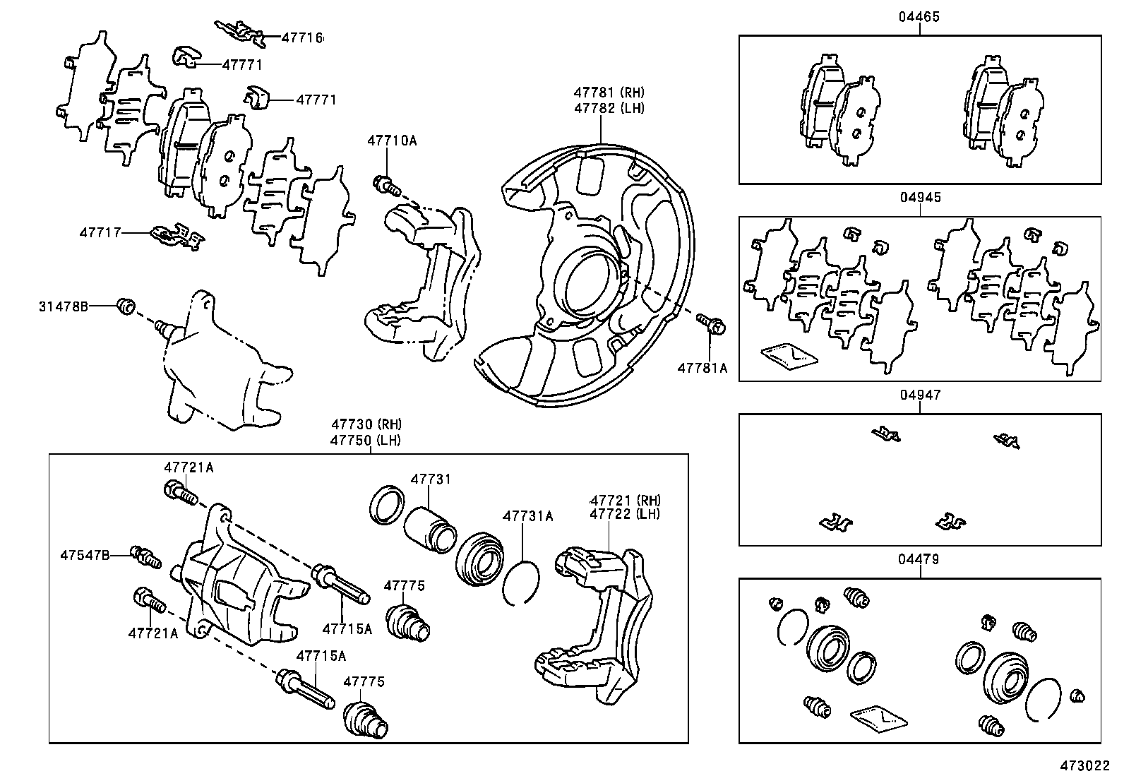 04947-02080 FITTING KIT, DISC BRAKE, FRONT product image