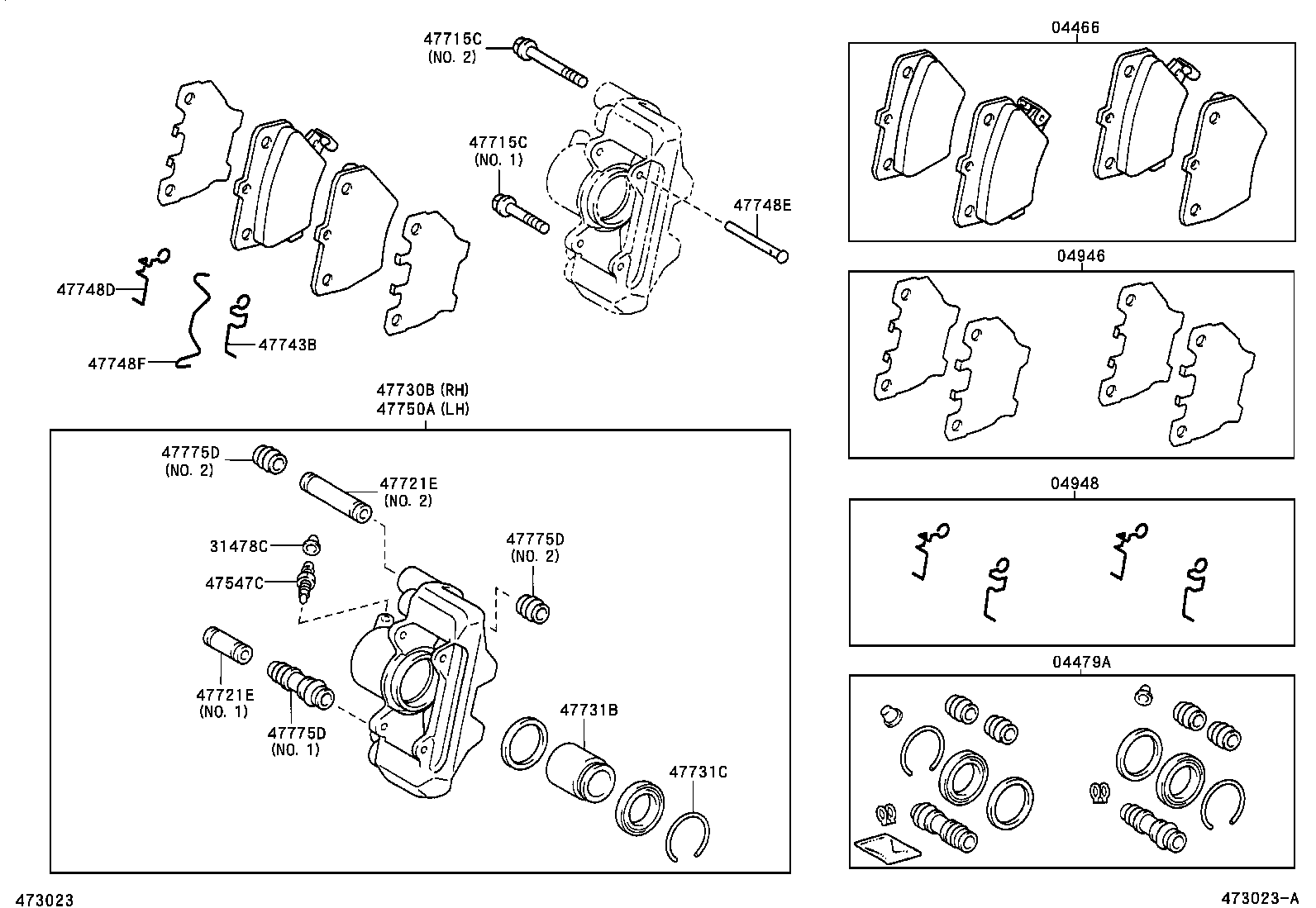 04479-02140 CYLINDER KIT, DISC BRAKE, REAR product image