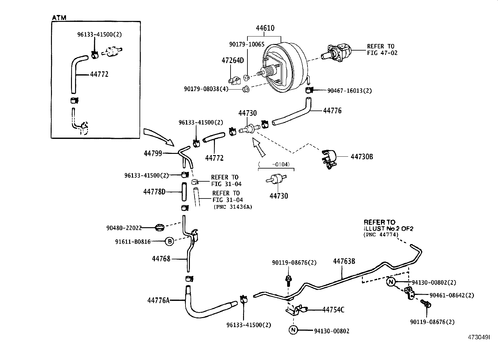 44771-37350 HOSE, UNION TO CONNECTOR TUBE product image