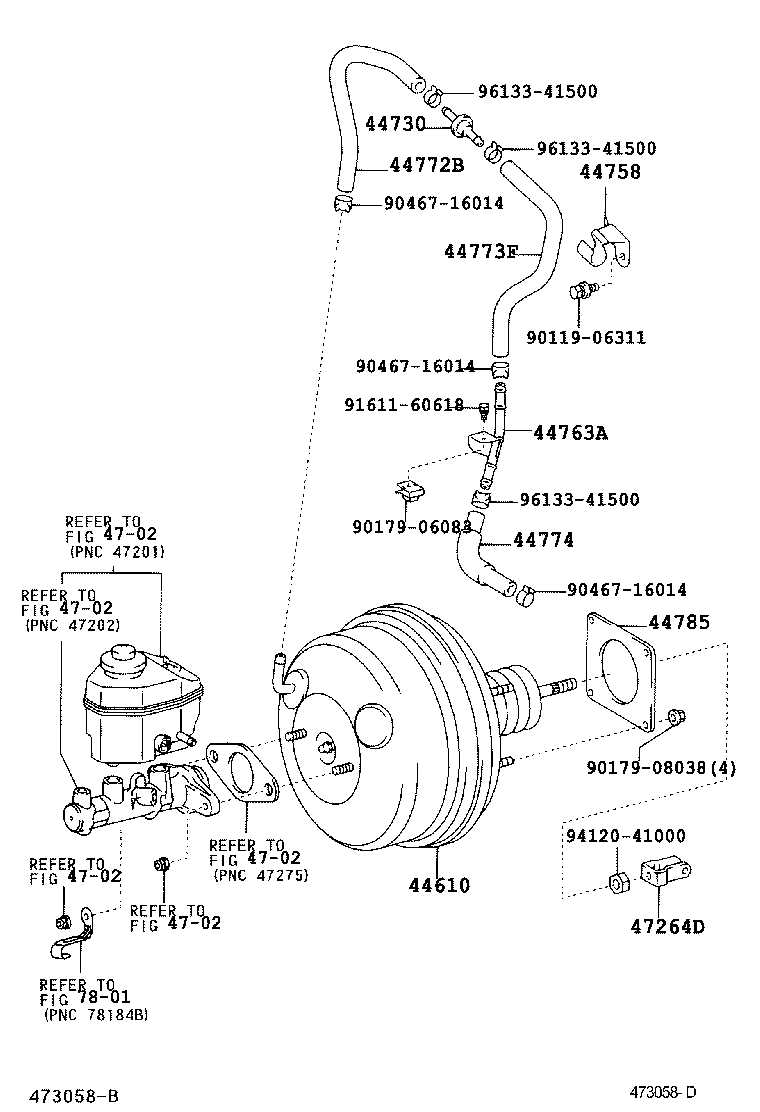 44772-06080 HOSE, CHECK VALVE TO BRAKE BOOSTER product image