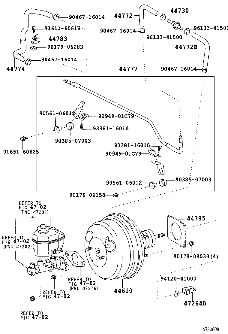 44772-06080 HOSE, CHECK VALVE TO BRAKE BOOSTER product image