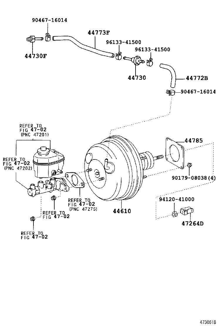 44772-06080 HOSE, CHECK VALVE TO BRAKE BOOSTER product image