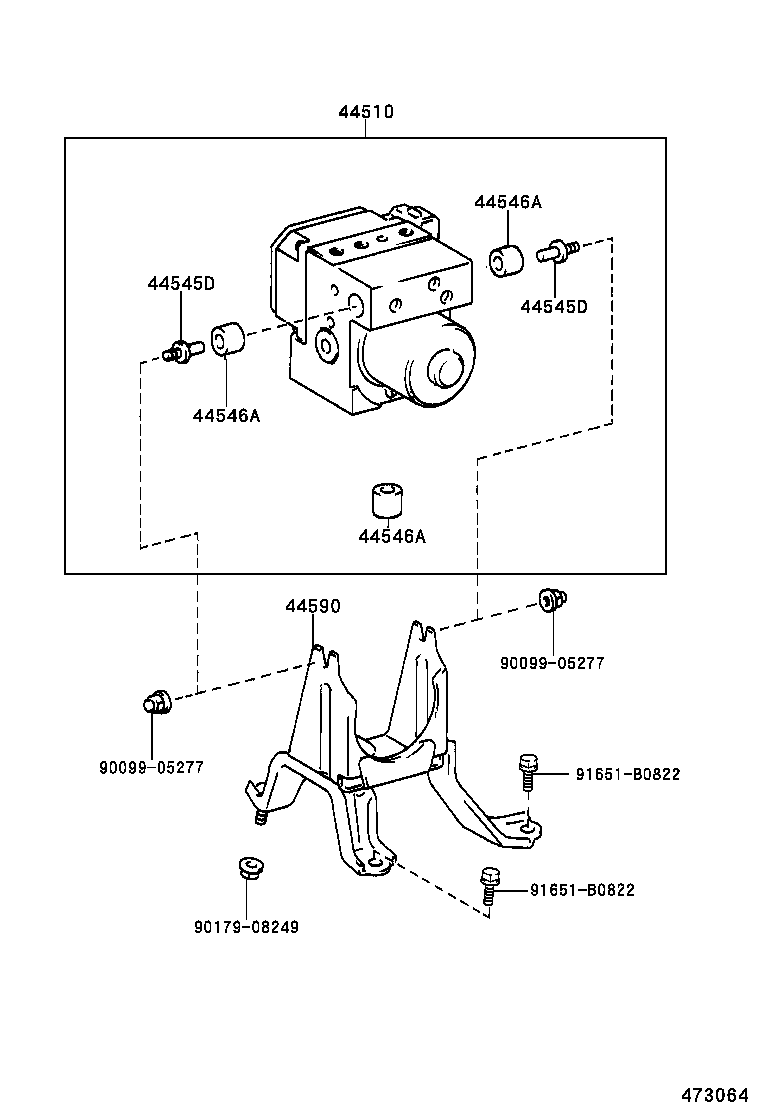 44590-48080 BRACKET ASSY, BRAKE ACTUATOR product image