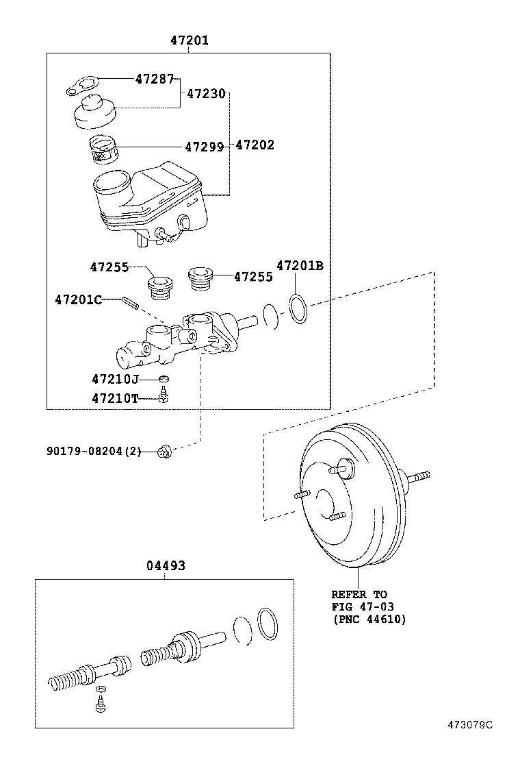47201-52032 CYLINDER SUB-ASSY, BRAKE MASTER product image