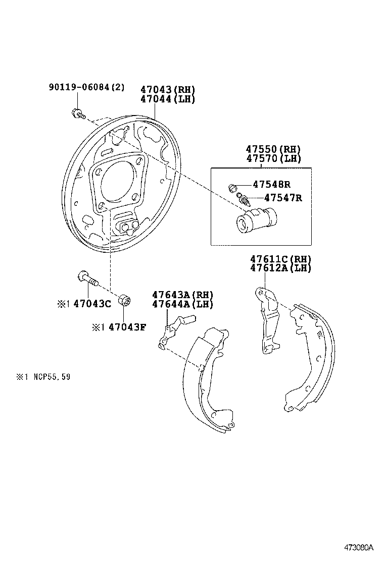 04949-08030 PLUG KIT, REAR BRAKE product image