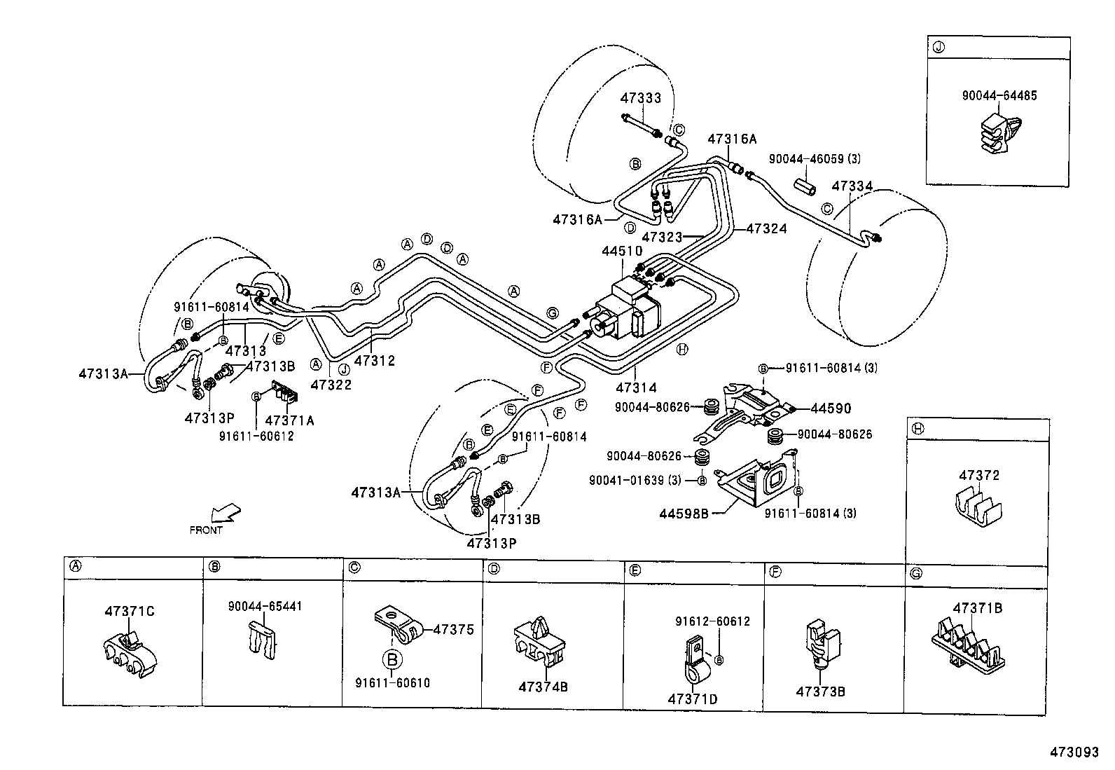 44590-97503 BRACKET ASSY, BRAKE ACTUATOR product image