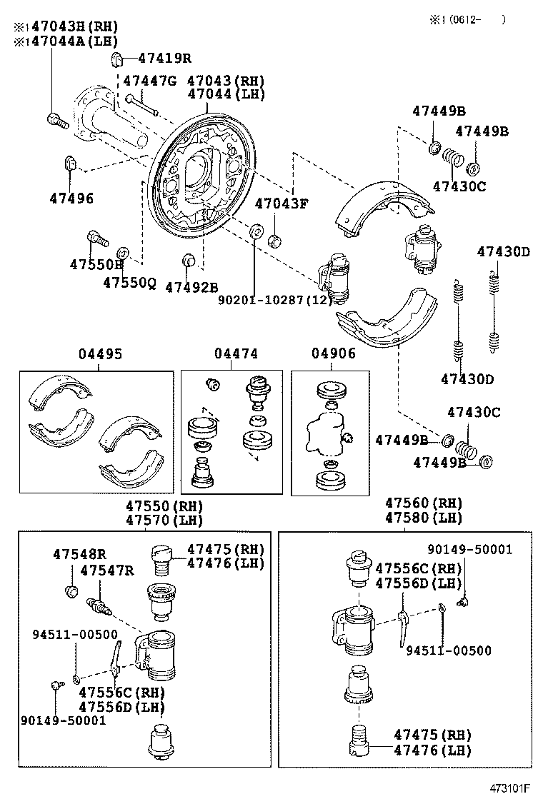 04468-37172 CYLINDER KIT, REAR WHEEL product image