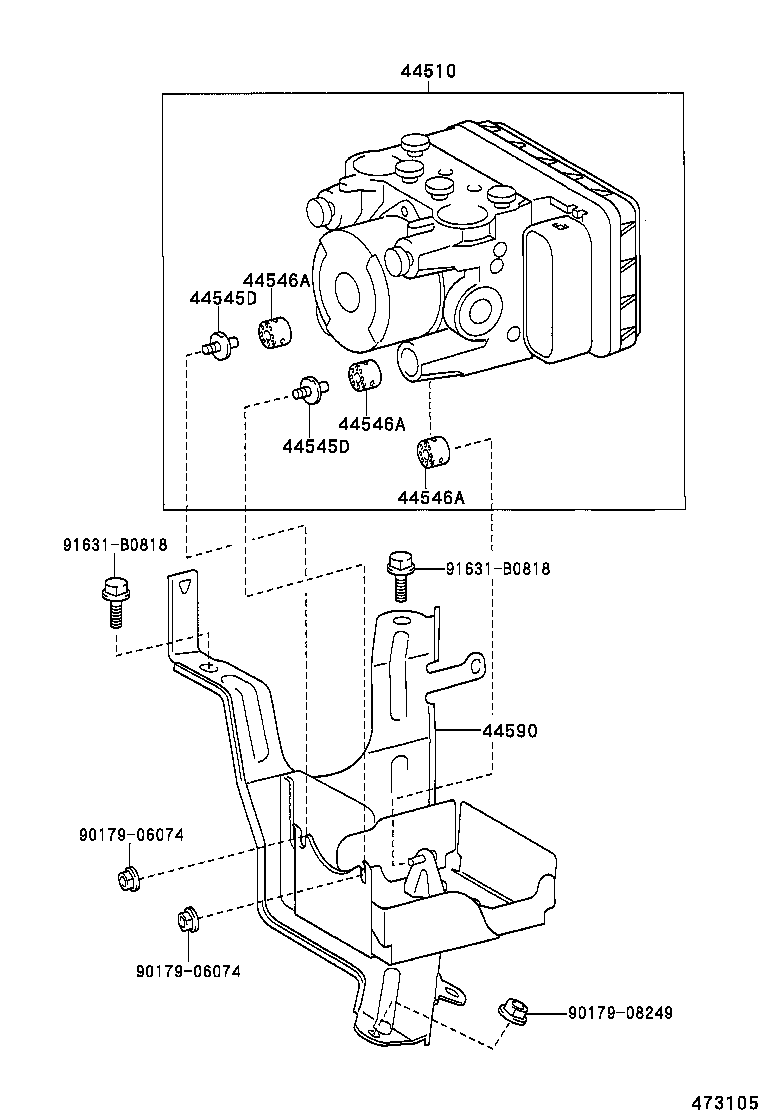 44546-42070 CUSHION, BRAKE ACTUATOR BOLT product image