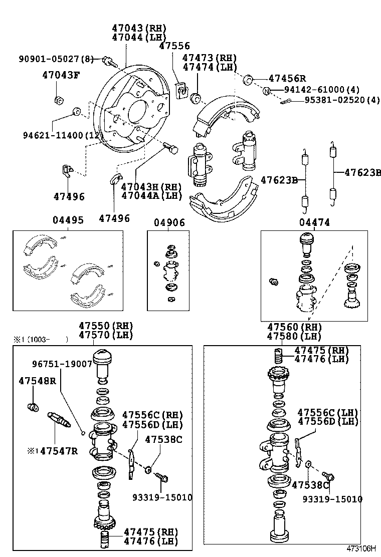 04468-37180 CYLINDER KIT, REAR WHEEL product image