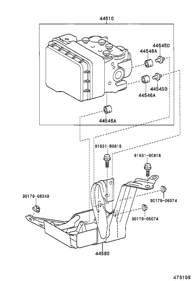 44546-42070 CUSHION, BRAKE ACTUATOR BOLT product image