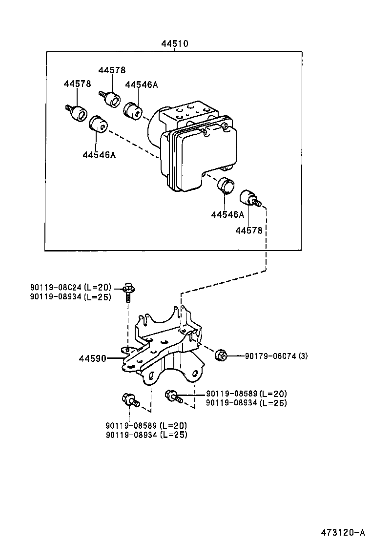 44050-52240 ACTUATOR ASSY, BRAKE product image