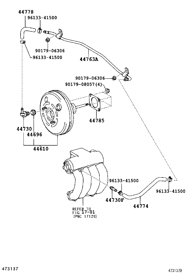 44779-60050 HOSE, UNION TO CONNECTOR product image