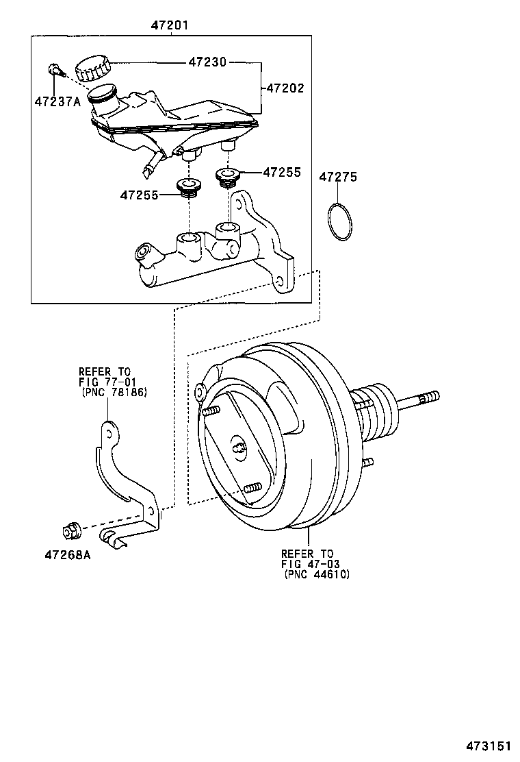 47220-02150 RESERVOIR SUB-ASSY, BRAKE MASTER CYLINDER product image