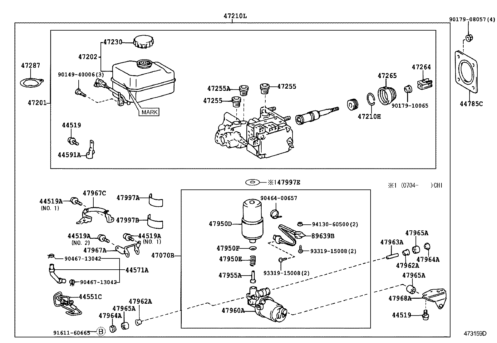 04493-60320 CYLINDER KIT, BRAKE MASTER product image