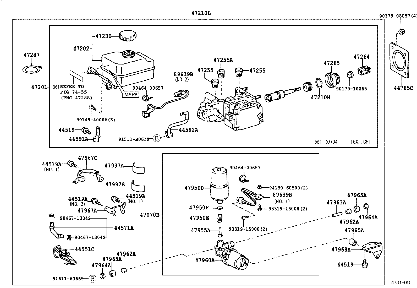 04493-60320 CYLINDER KIT, BRAKE MASTER product image
