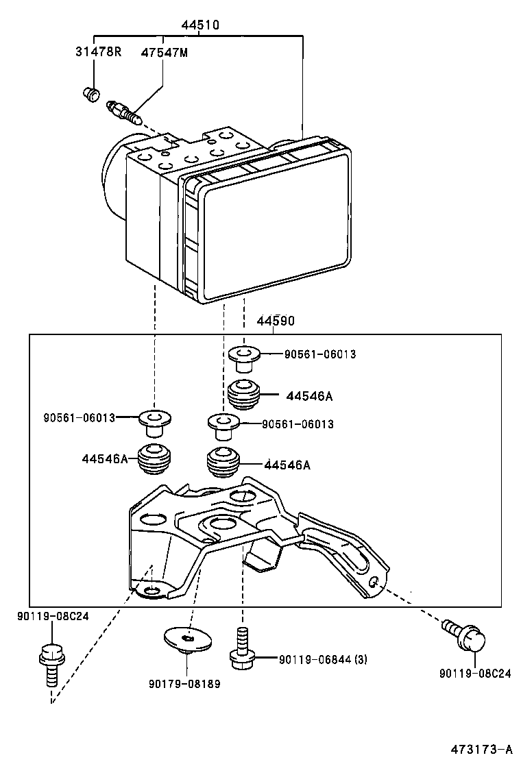 47311-02290 TUBE, FRONT BRAKE, NO.1 product image