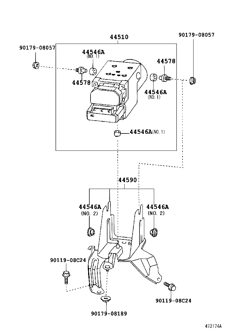 47311-02290 TUBE, FRONT BRAKE, NO.1 product image