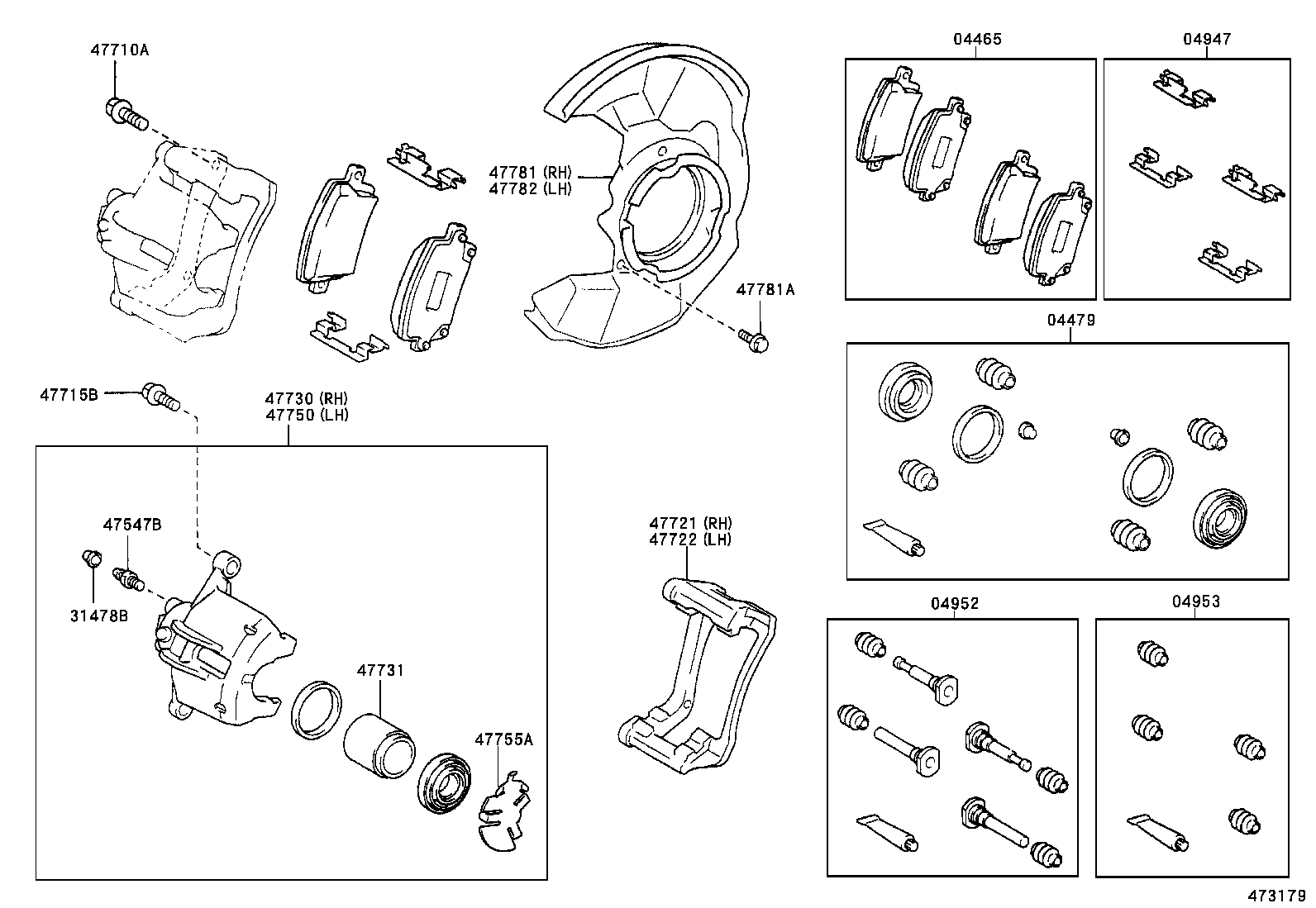 04947-02070 FITTING KIT, DISC BRAKE, FRONT product image