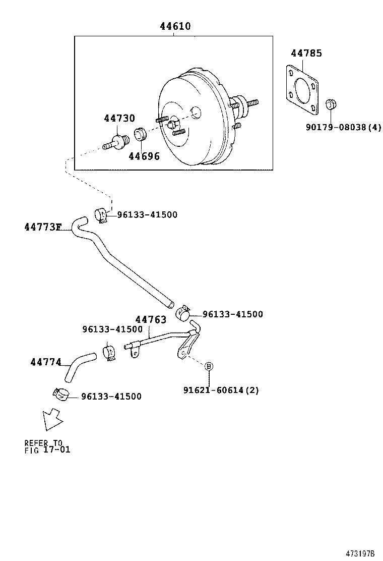 44610-52090 BOOSTER ASSY, BRAKE product image
