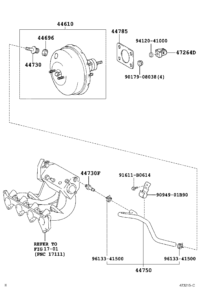 47264-02010 CLEVIS, BRAKE MASTER CYLINDER PUSH ROD product image