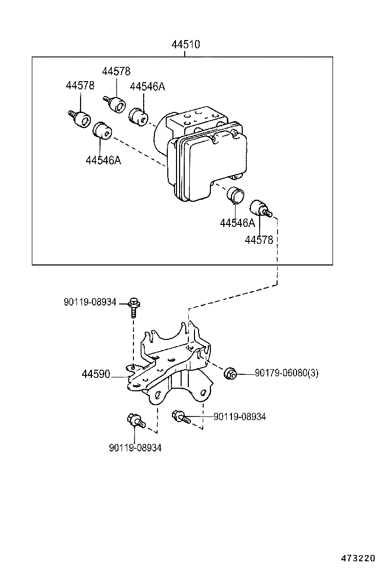 47311-0D050 TUBE, FRONT BRAKE, NO.1 product image