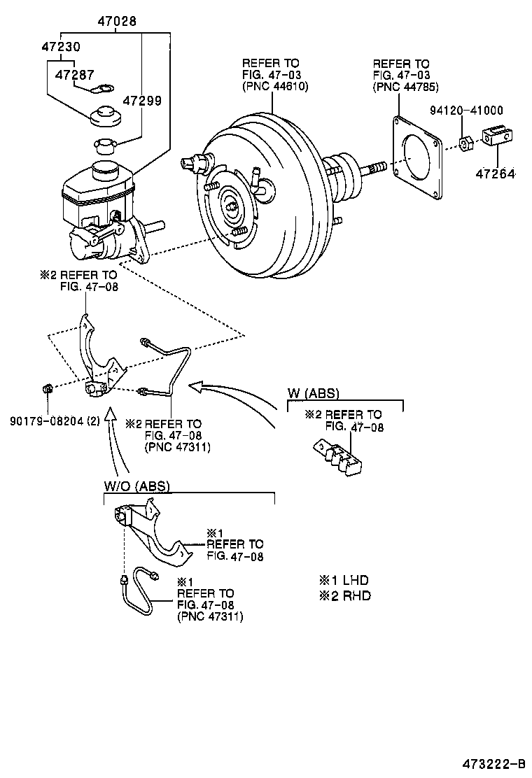 47025-60091 CYLINDER SUB-ASSY, BRAKE MASTER product image
