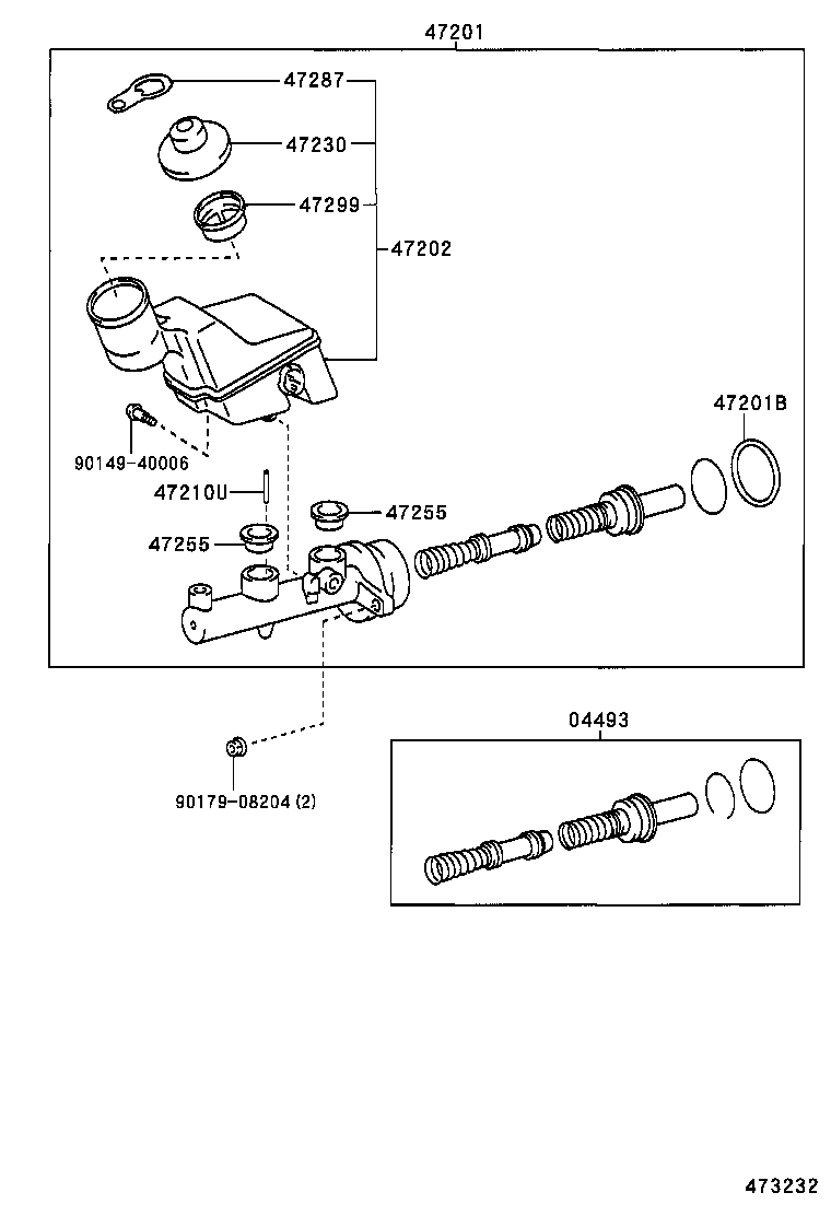 47220-21020 RESERVOIR SUB-ASSY, BRAKE MASTER CYLINDER product image