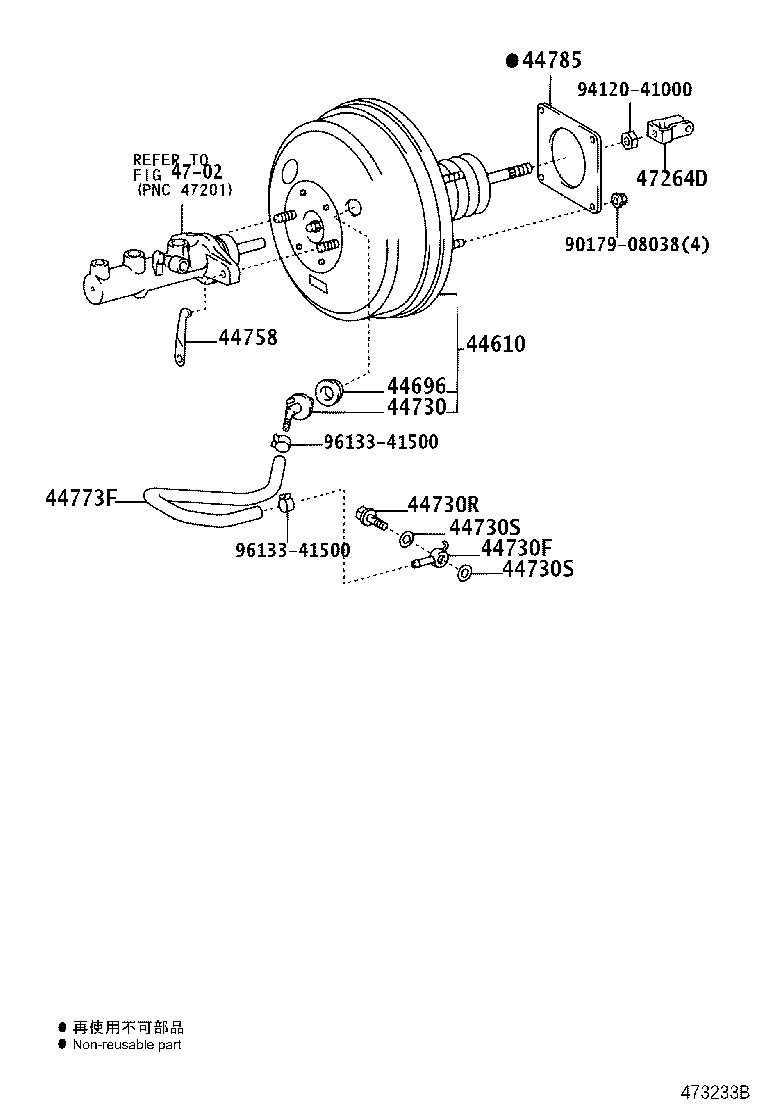 44758-21020 BRACKET, VACUUM CHECK VALVE product image