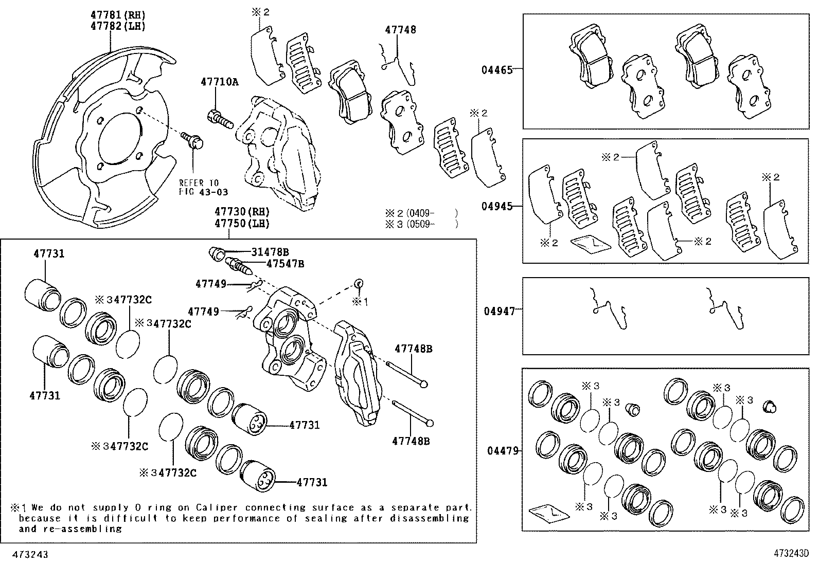 04479-60080 CYLINDER KIT, DISC BRAKE, FRONT product image