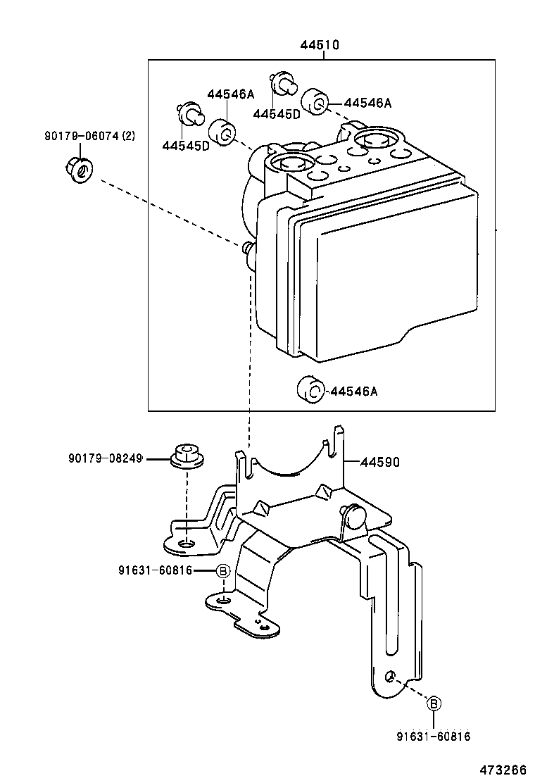 47311-21090 TUBE, FRONT BRAKE, NO.1 product image
