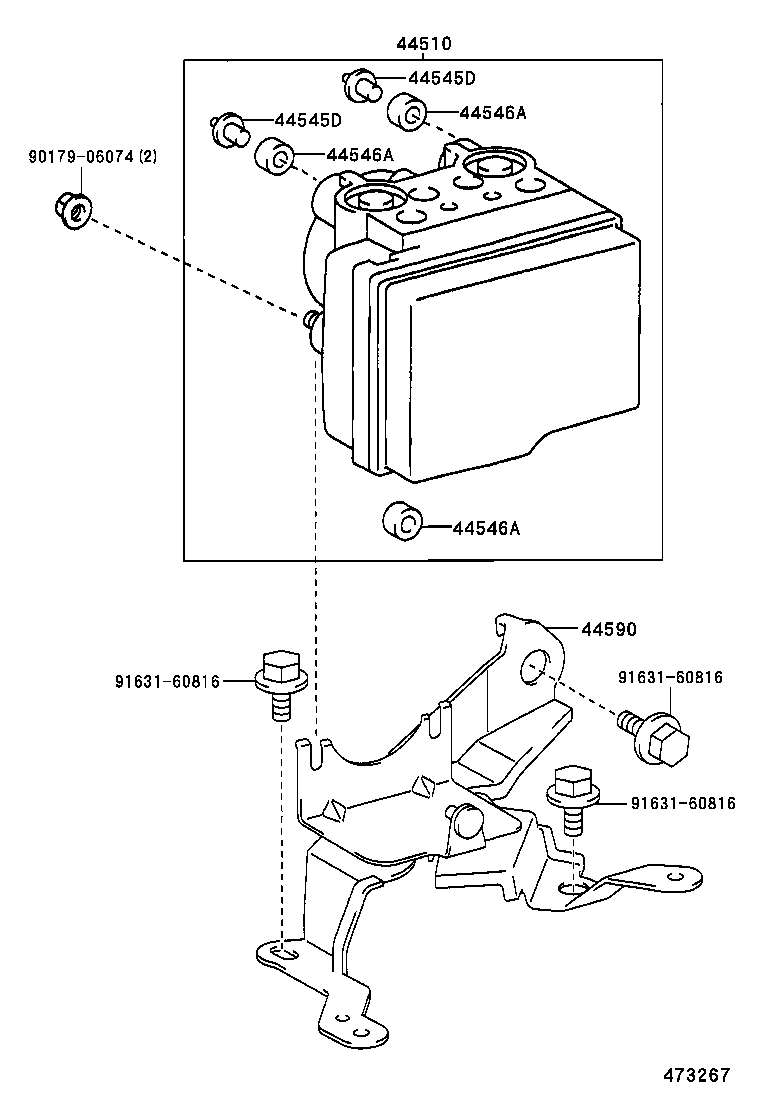 47311-21090 TUBE, FRONT BRAKE, NO.1 product image
