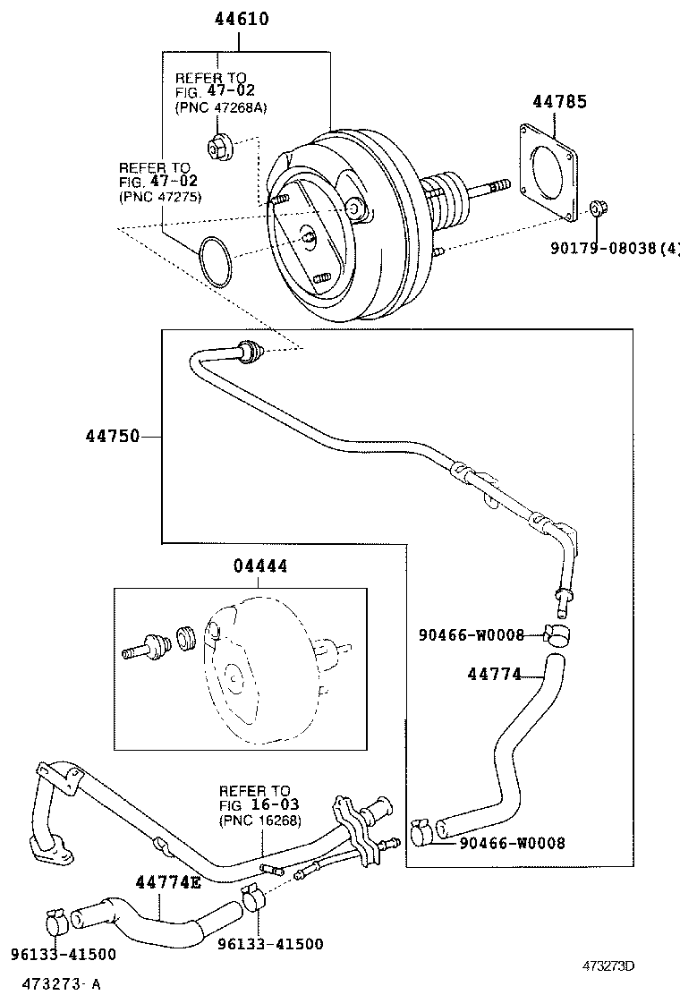 44704-12160 RESERVOIR SUB-ASSY, VACUUM product image
