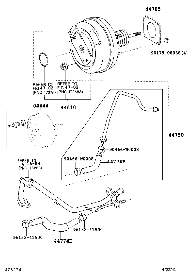 44704-12160 RESERVOIR SUB-ASSY, VACUUM product image
