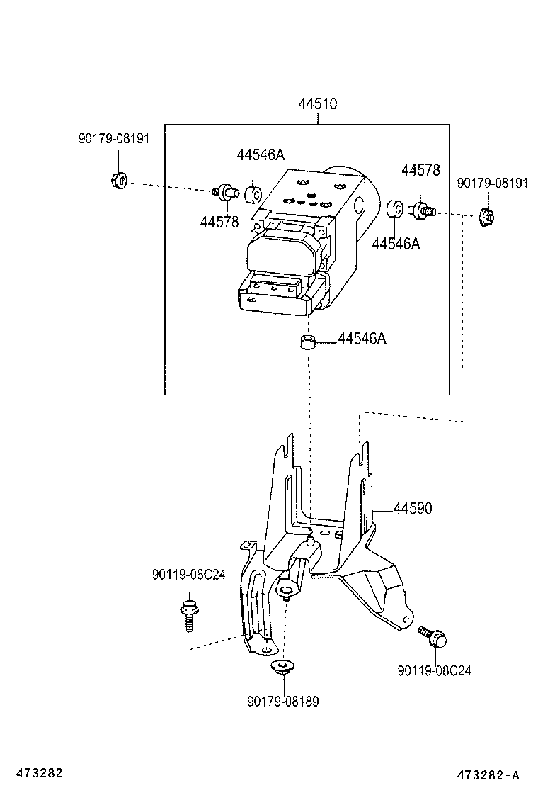 44590-02020 BRACKET ASSY, BRAKE ACTUATOR product image