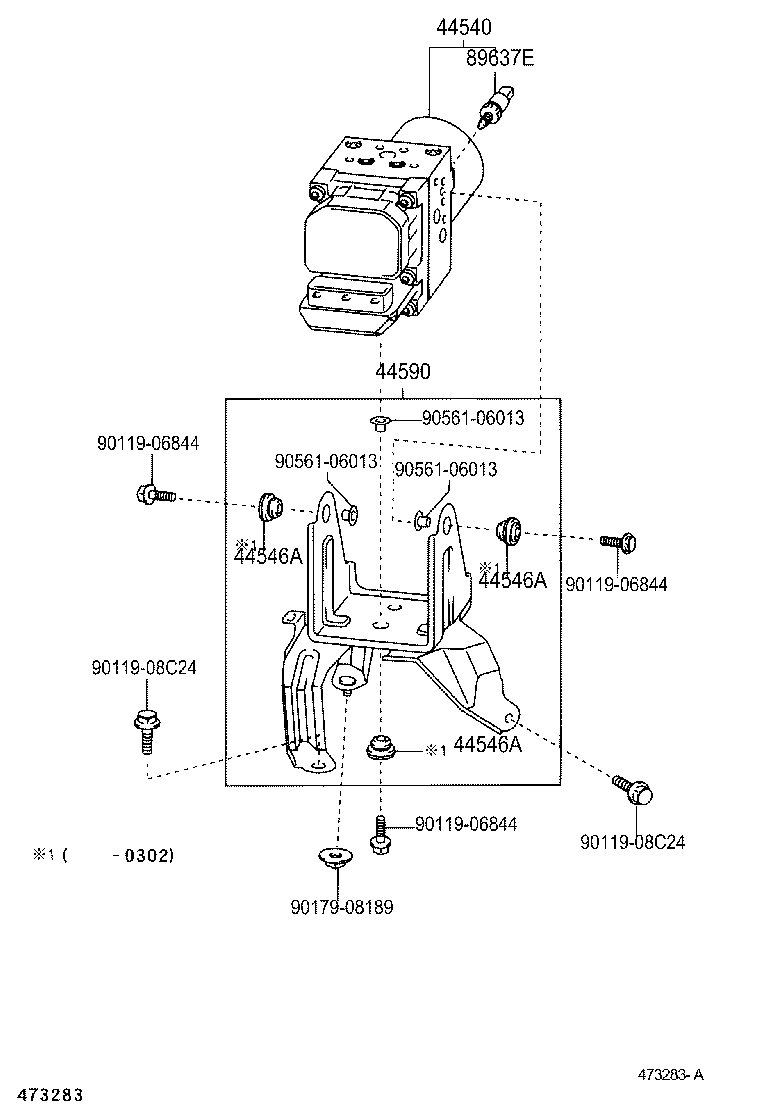44050-02050 ACTUATOR ASSY, ABS & TRACTION product image