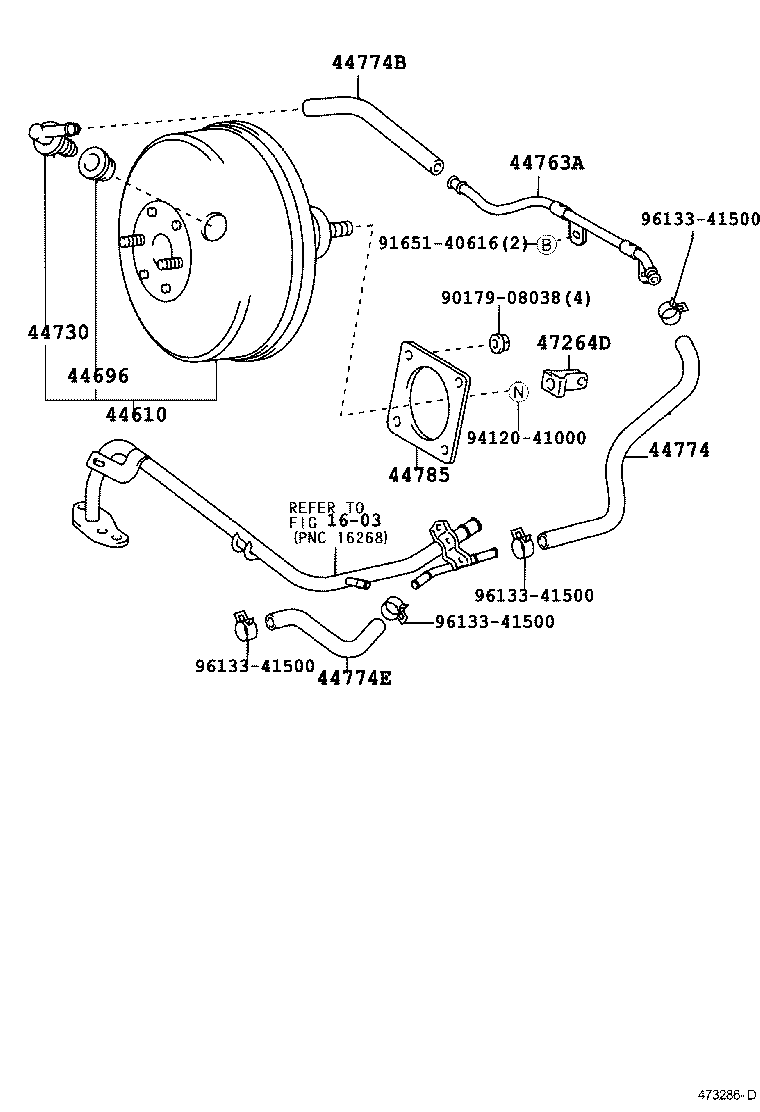 44774-12410 HOSE, UNION TO CONNECTOR TUBE product image