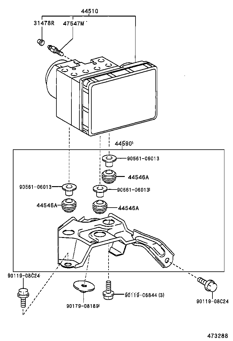 44050-12133 ACTUATOR ASSY, BRAKE product image