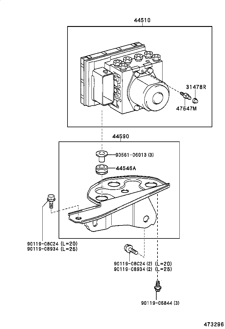 44050-52290 ACTUATOR ASSY, BRAKE product image