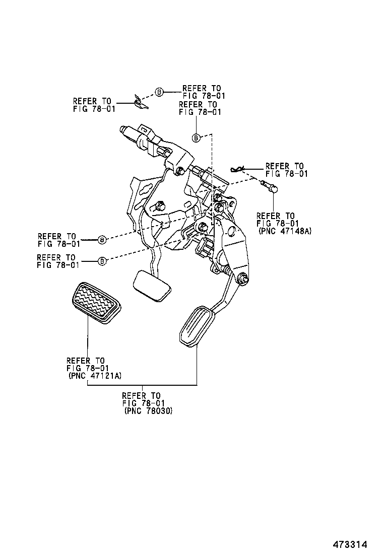 55159-06010 STAY, PEDAL BRACKET product image