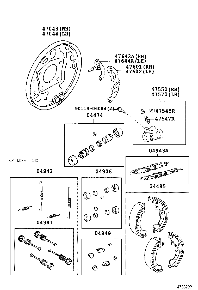 04906-10021 CUP KIT, REAR WHEEL CYLINDER product image