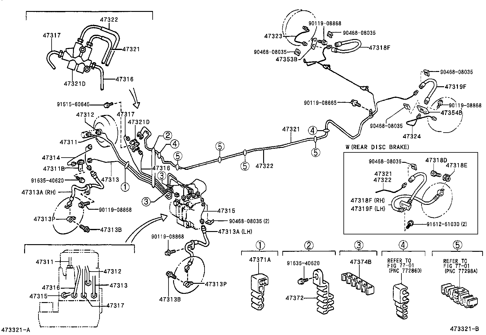 47311-52051 TUBE, FRONT BRAKE, NO.1 product image