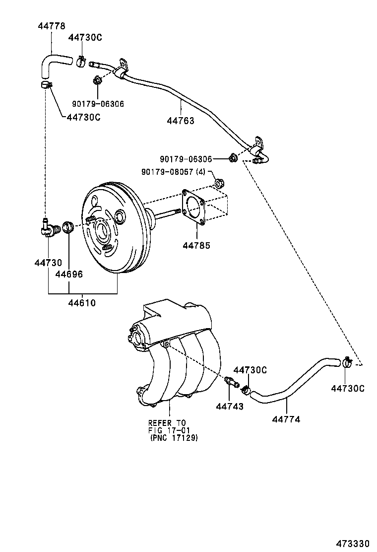 44774-60280 HOSE, UNION TO CONNECTOR TUBE product image