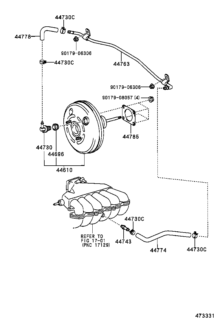 44774-60280 HOSE, UNION TO CONNECTOR TUBE product image